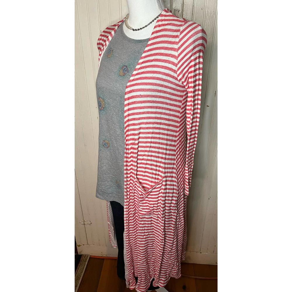 LuLaRoe Sarah XS flawed coral & white stripe